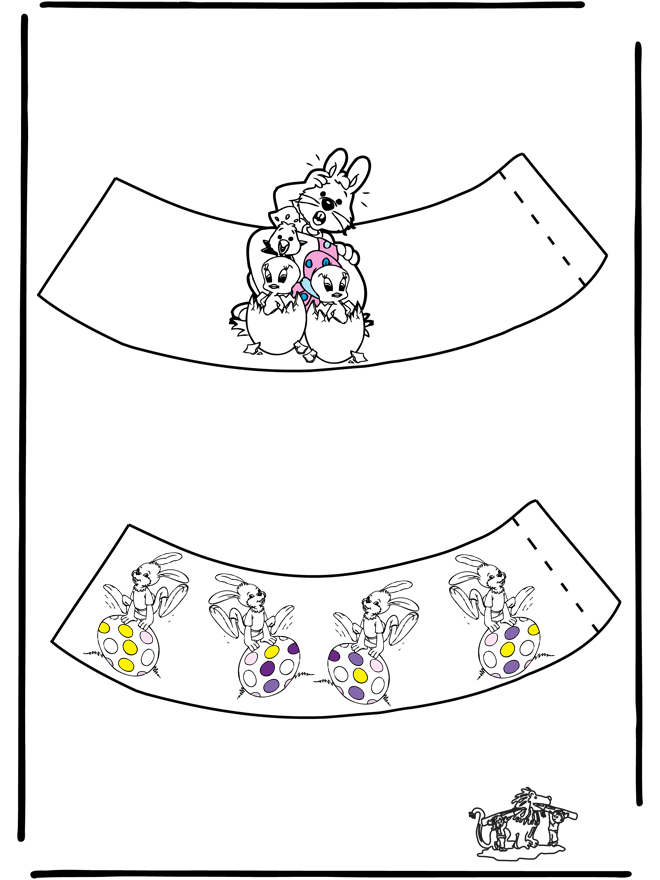 Pasen eierdopjes 2 - Kleurplaten Pasen