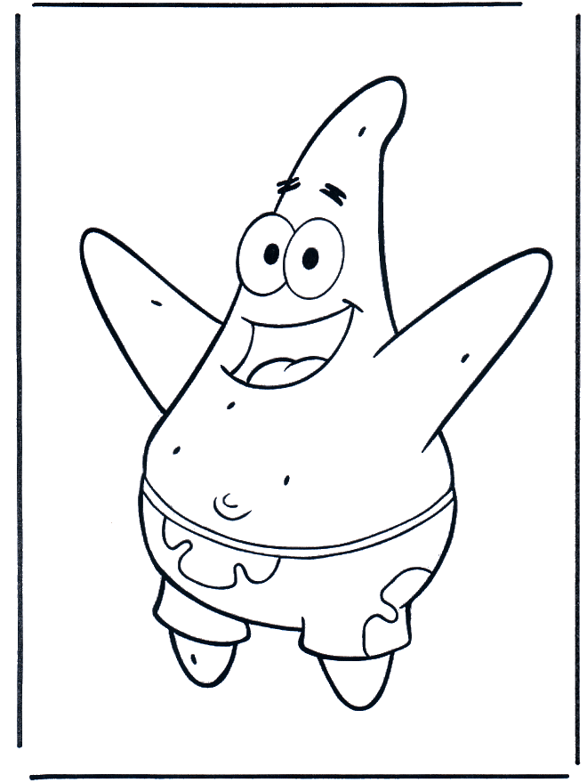 Patrik - Spongebob kleurplaten