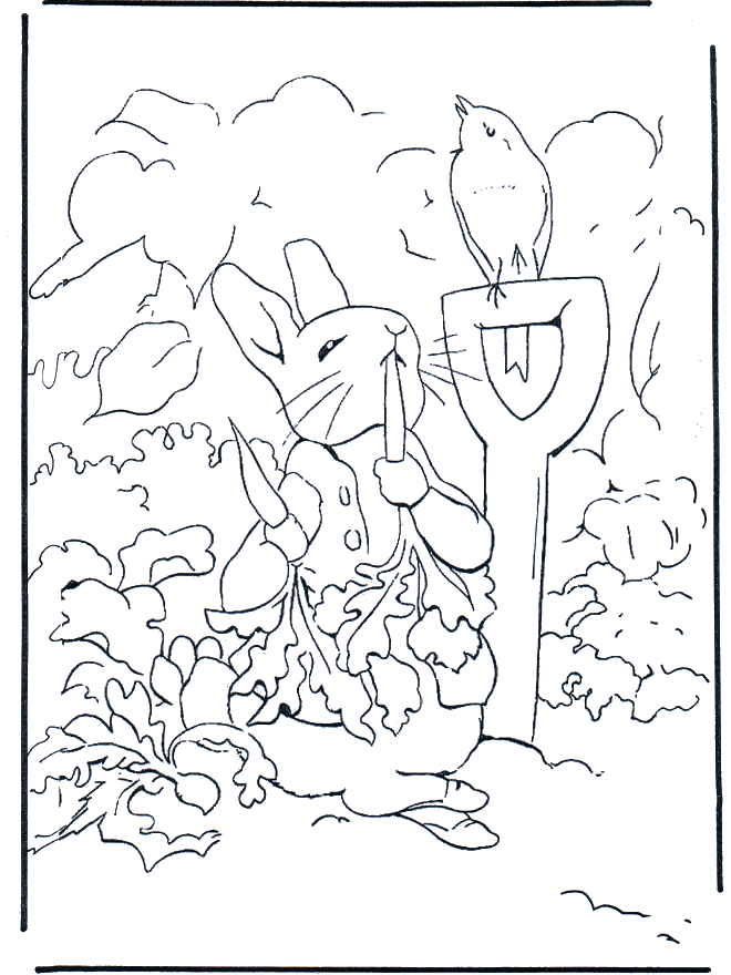 Pieter Konijn 2 - Kleurplaat Peter Rabbit