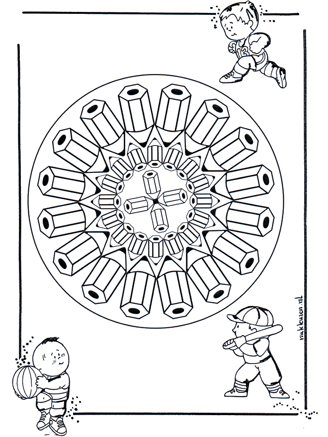 Potlodenmandala - Kindermandala's