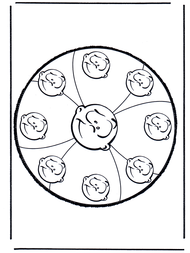 Prikkaart 10 - Prikkaart knutselen mandala