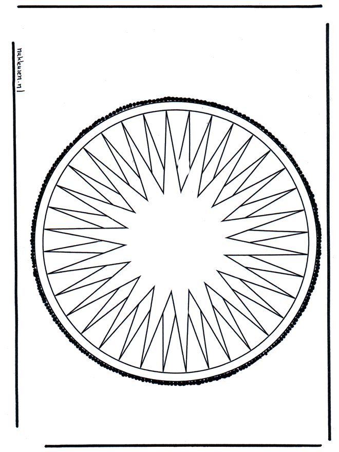 Prikkaart 11 - Prikkaart knutselen mandala