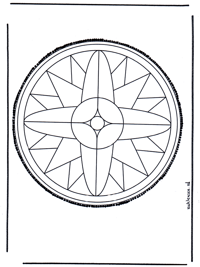 Prikkaart 12 - Prikkaart knutselen mandala