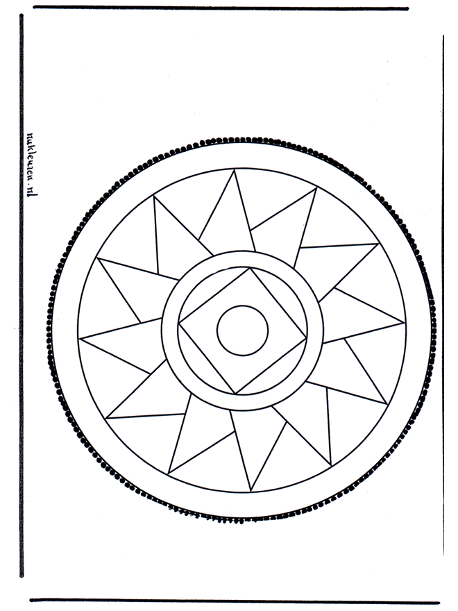 Prikkaart 13 - Prikkaart knutselen mandala