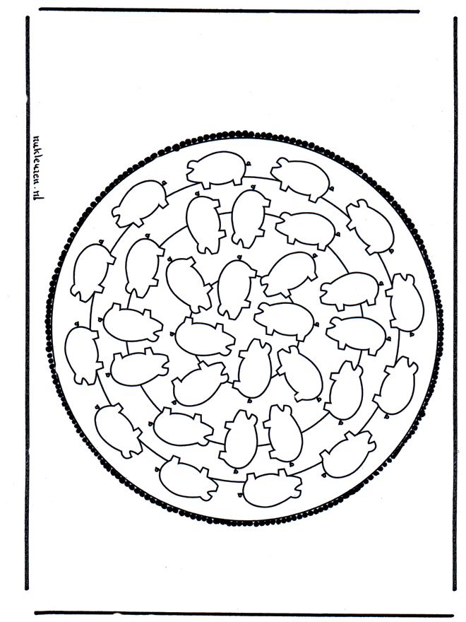 Prikkaart 14 - Prikkaart knutselen mandala