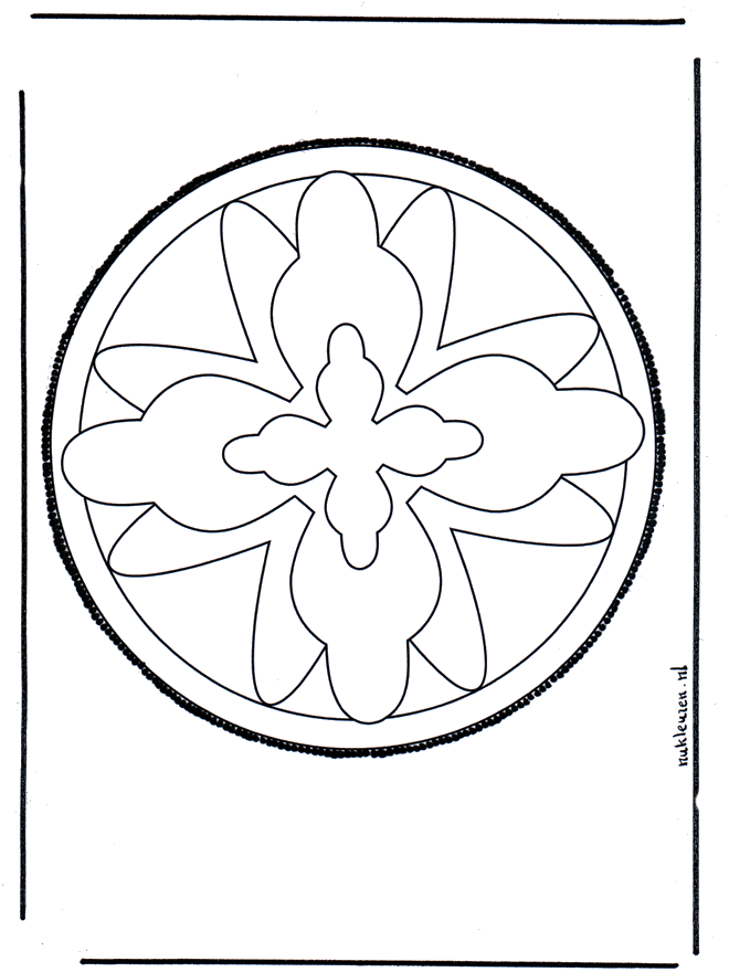 Prikkaart 15 - Prikkaart knutselen mandala