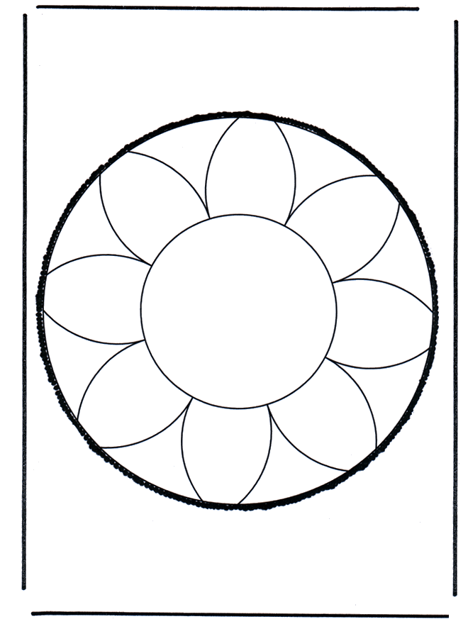 Prikkaart 17 - Prikkaart knutselen mandala