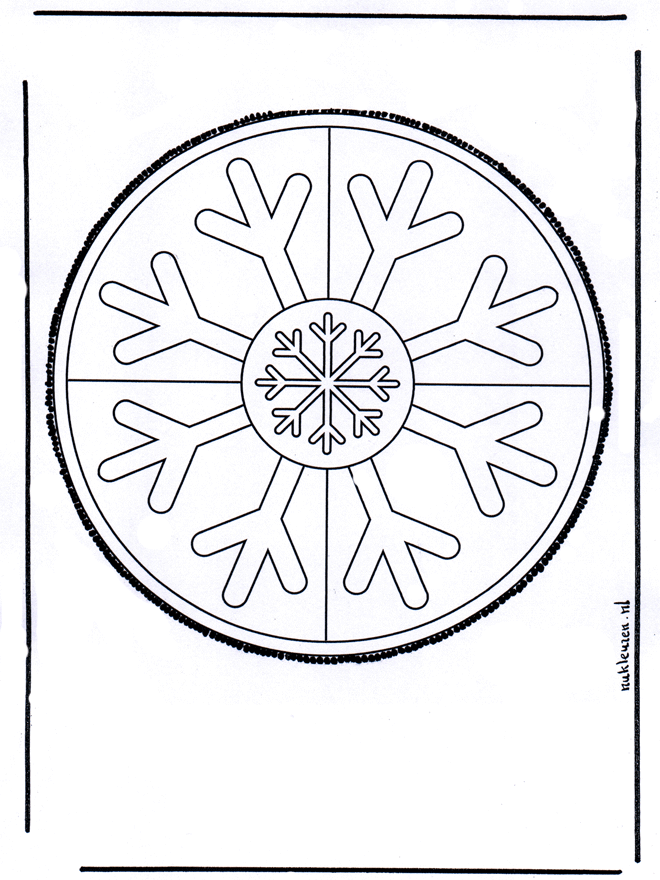 Prikkaart 19 - Prikkaart knutselen mandala