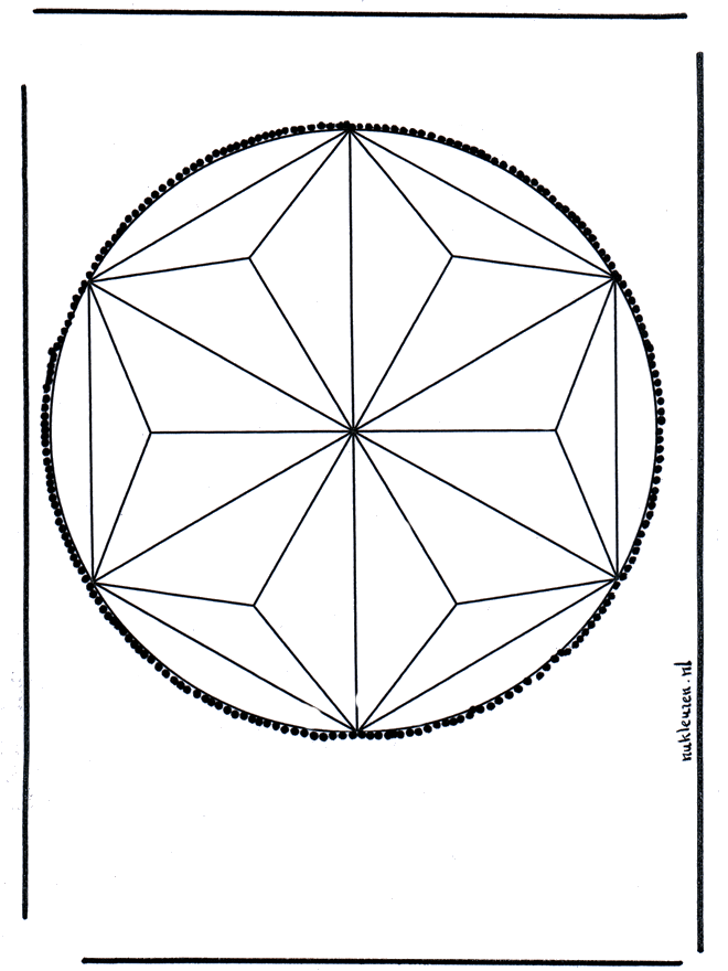 Prikkaart 2 - Prikkaart knutselen mandala