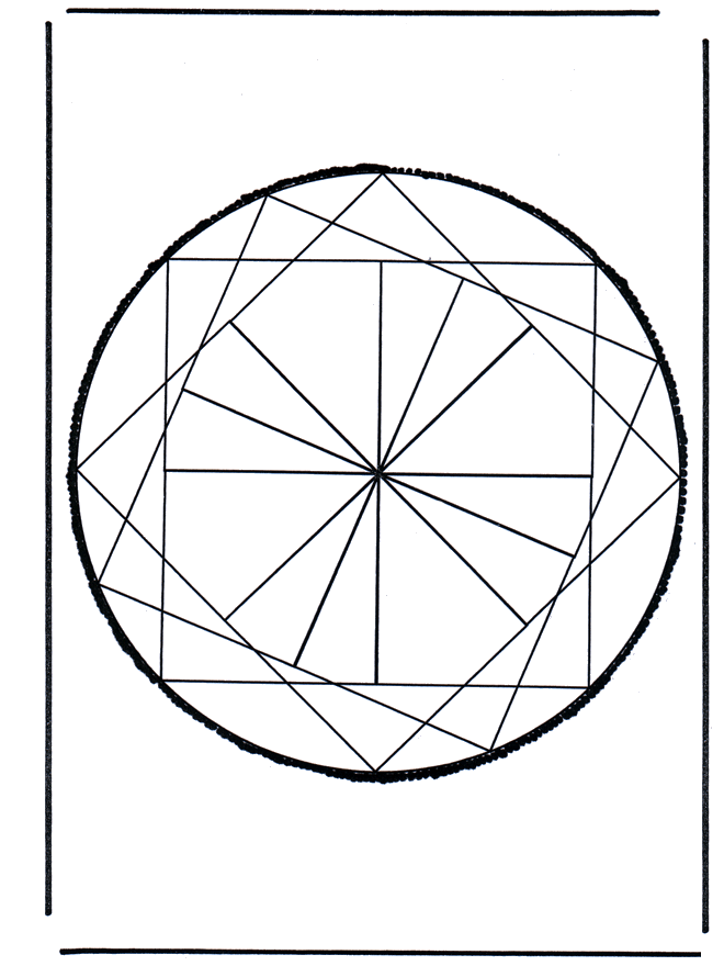 Prikkaart 21 - Prikkaart knutselen mandala