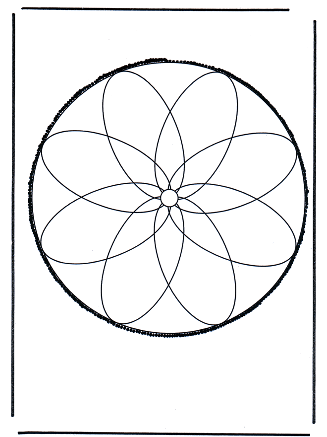 Prikkaart 22 - Prikkaart knutselen mandala