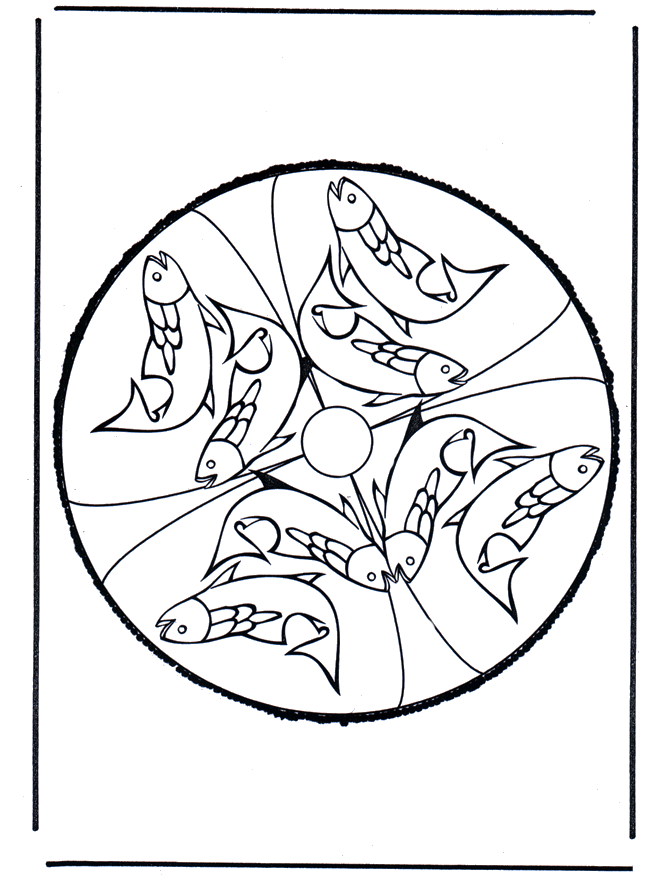 Prikkaart 24 - Prikkaart knutselen mandala