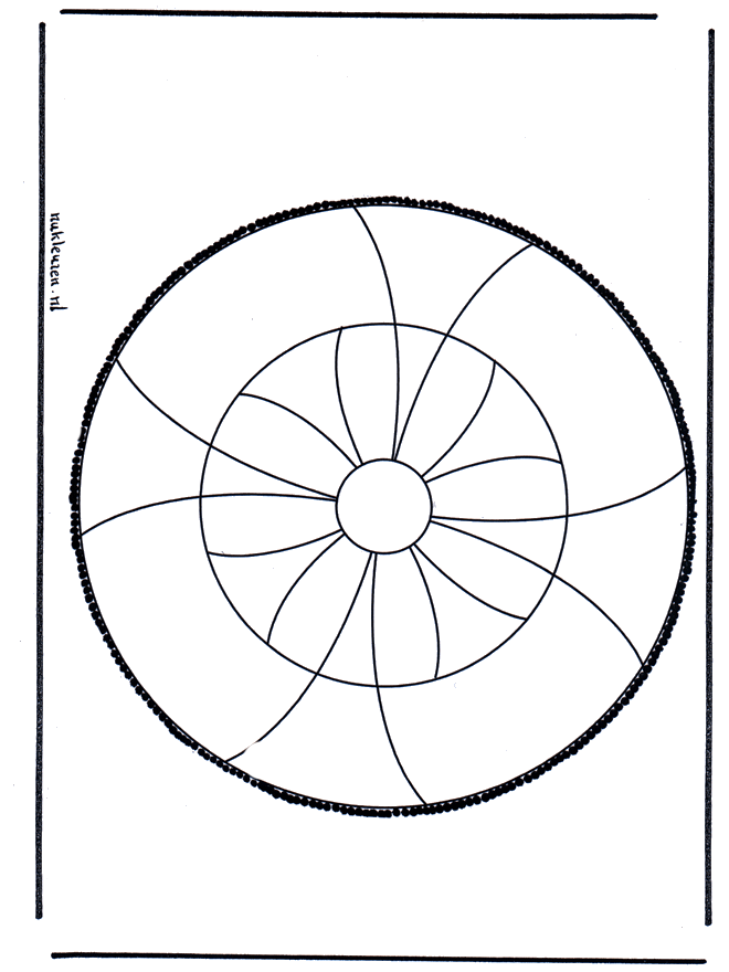 Prikkaart 27 - Prikkaart knutselen mandala