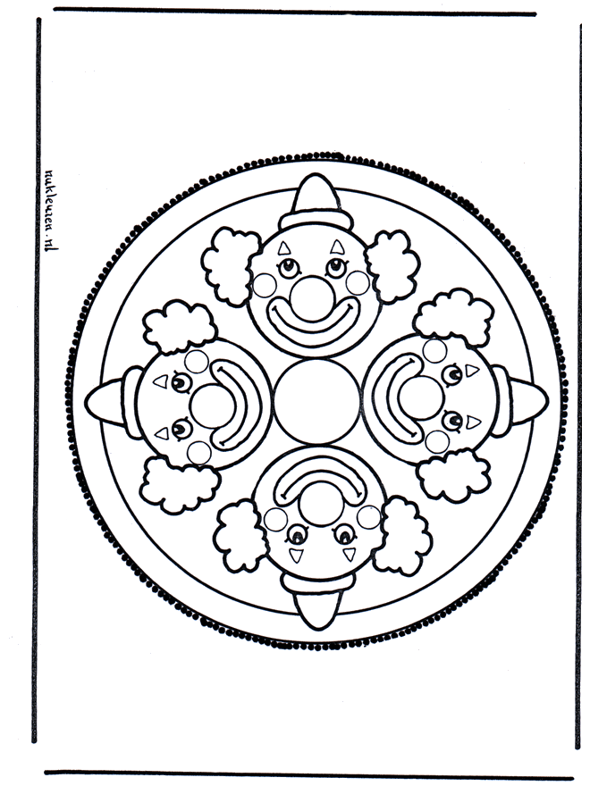 Prikkaart 28 - Prikkaart knutselen mandala