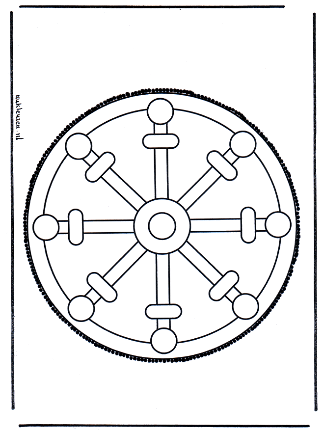 Prikkaart 29 - Prikkaart knutselen mandala