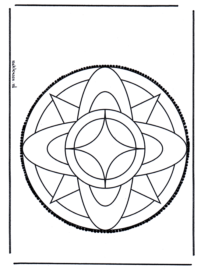 Prikkaart 3 - Prikkaart knutselen mandala