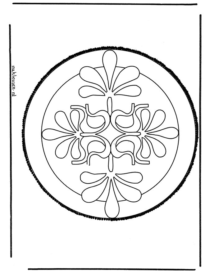 Prikkaart 33 - Prikkaart knutselen mandala