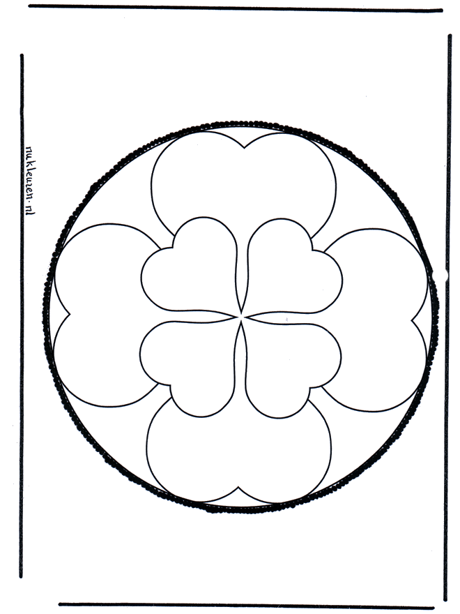 Prikkaart 34 - Prikkaart knutselen mandala