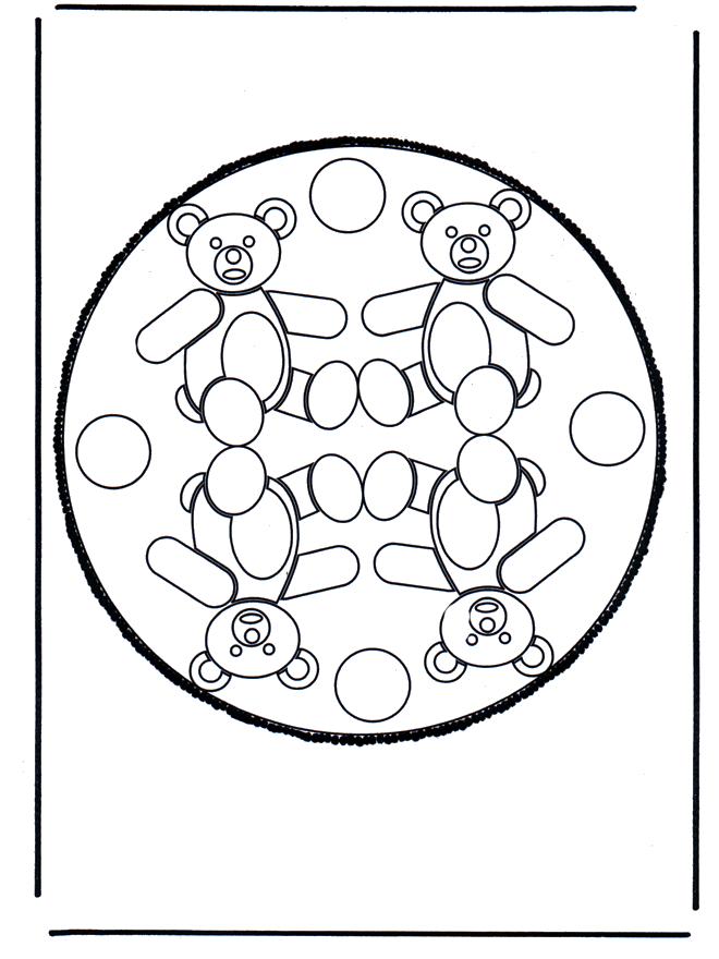 Prikkaart 35 - Prikkaart knutselen mandala