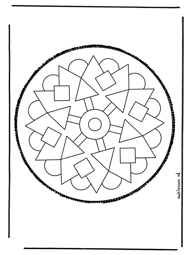 Prikkaart 37 - Prikkaart knutselen mandala