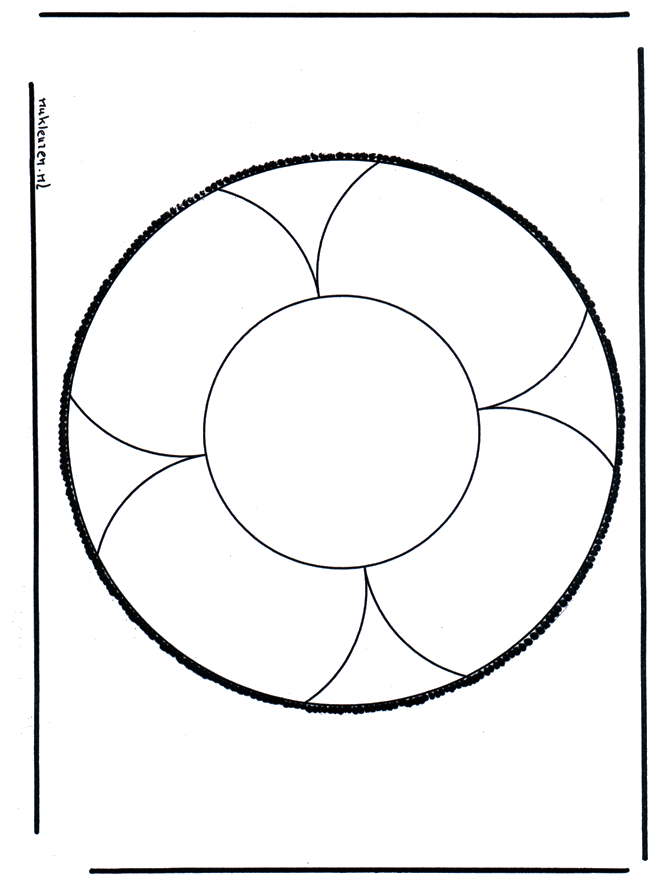 Prikkaart 38 - Prikkaart knutselen mandala