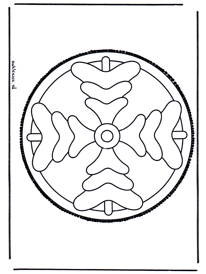 Prikkaart 4 - Prikkaart knutselen mandala