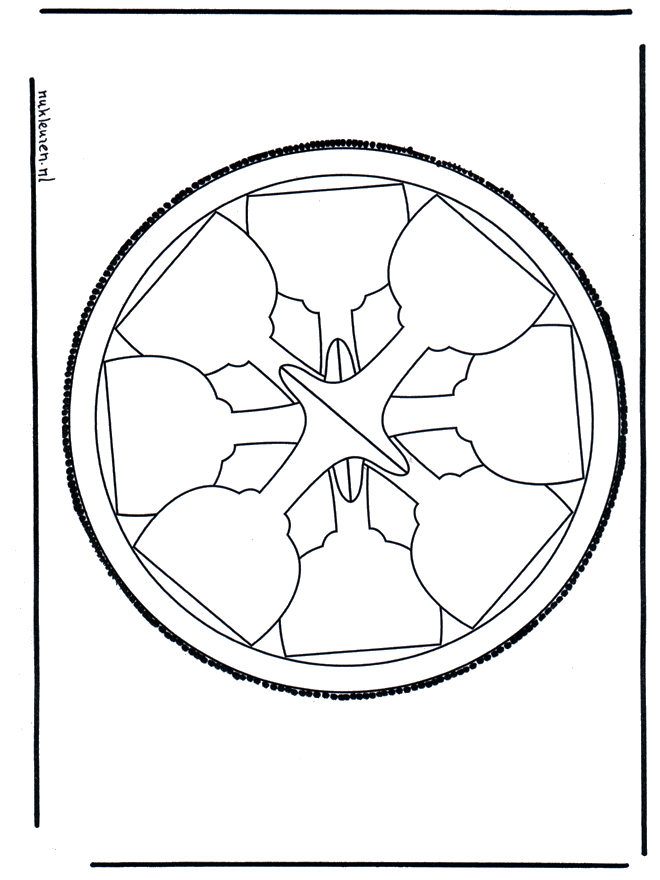 Prikkaart 40 - Prikkaart knutselen mandala