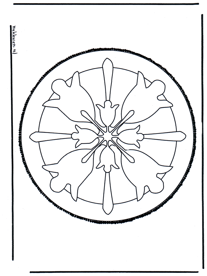 Prikkaart 41 - Prikkaart knutselen mandala