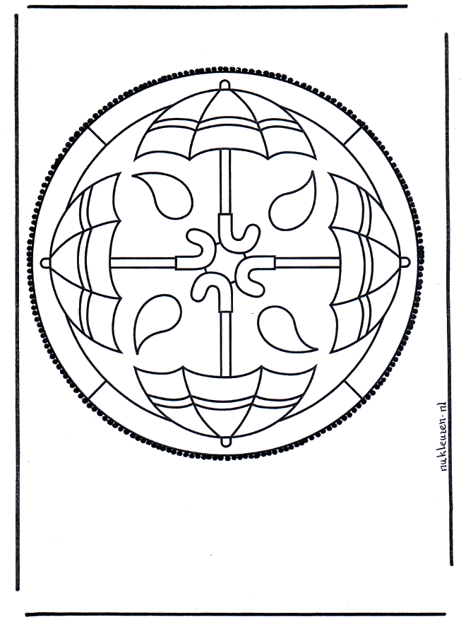 Prikkaart 44 - Prikkaart knutselen mandala