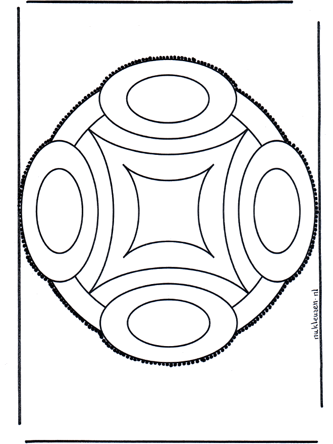 Prikkaart 45 - Prikkaart knutselen mandala