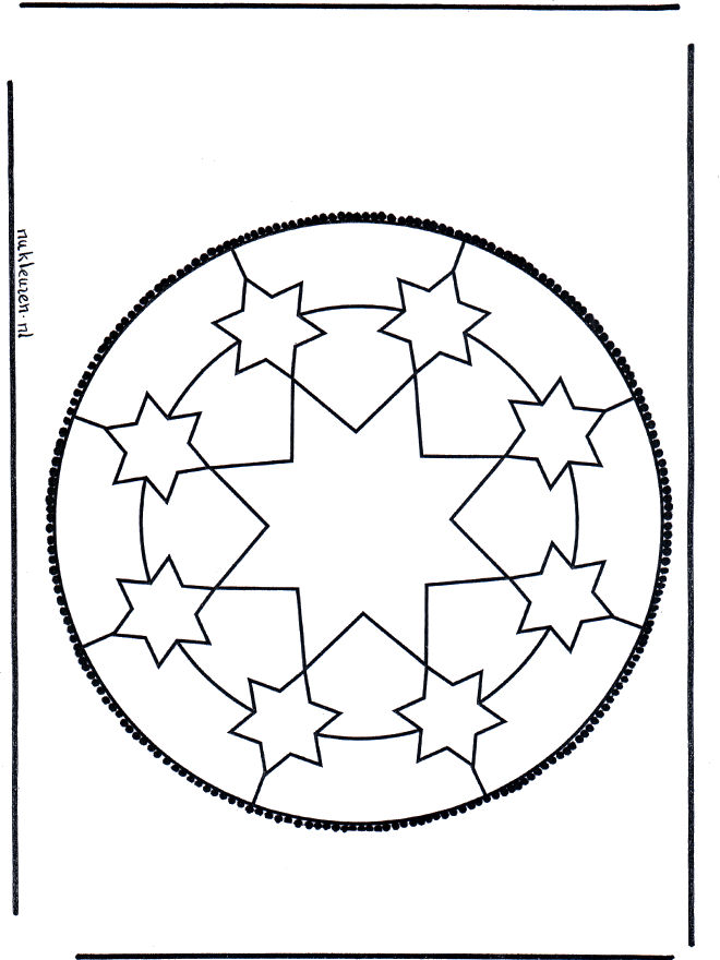 Prikkaart 46 - Prikkaart knutselen mandala