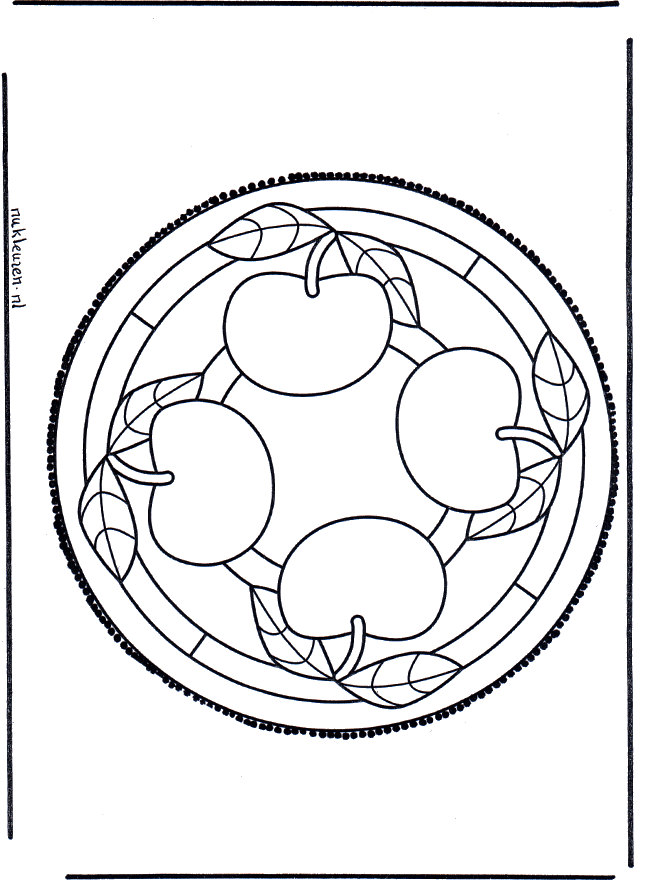 Prikkaart 47 - Prikkaart knutselen mandala