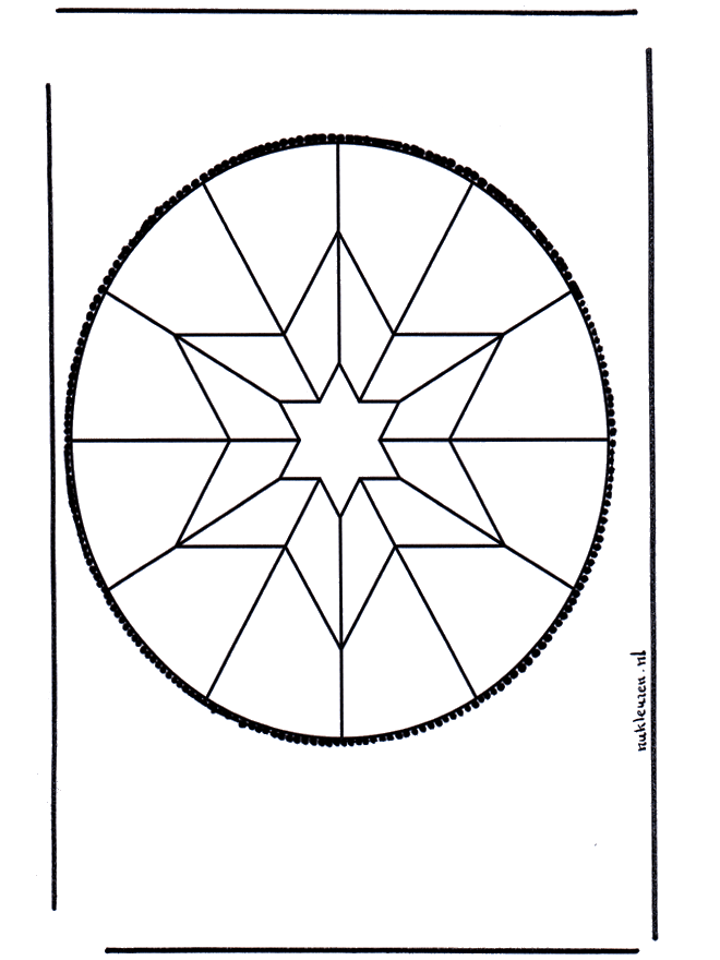 Prikkaart 48 - Prikkaart knutselen mandala