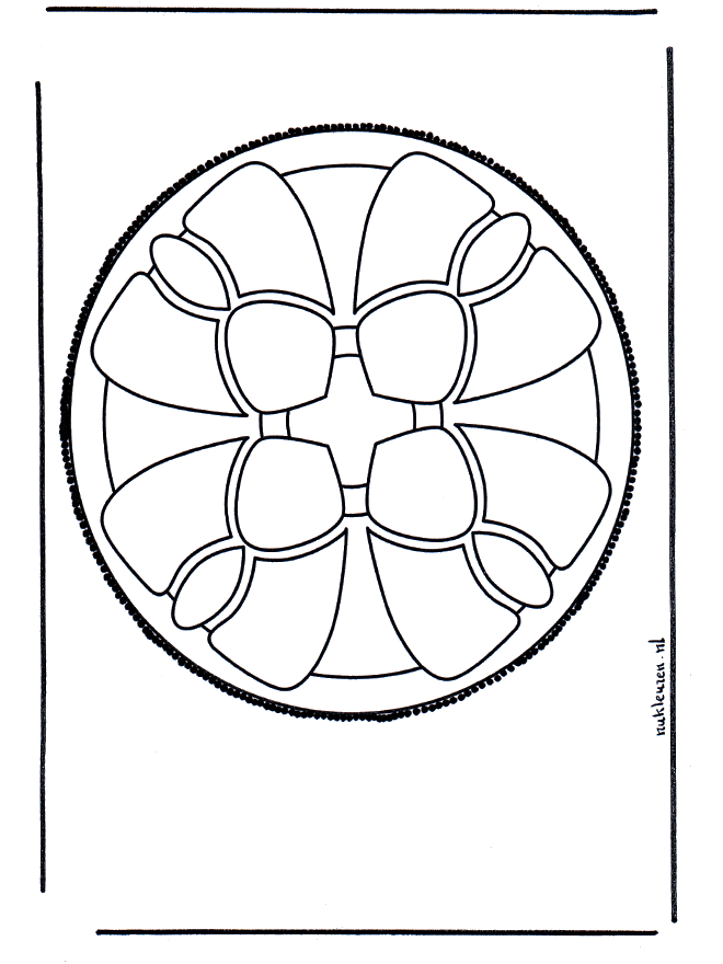 Prikkaart 49 - Prikkaart knutselen mandala