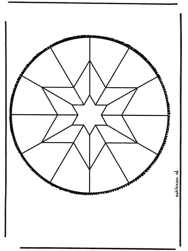 Prikkaart 5 - Prikkaart knutselen mandala