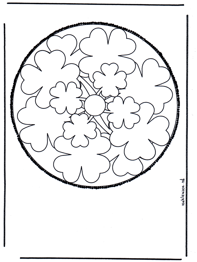 Prikkaart 52 - Prikkaart knutselen mandala