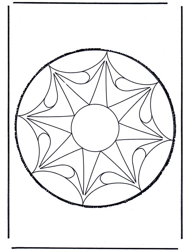 Prikkaart 53 - Prikkaart knutselen mandala