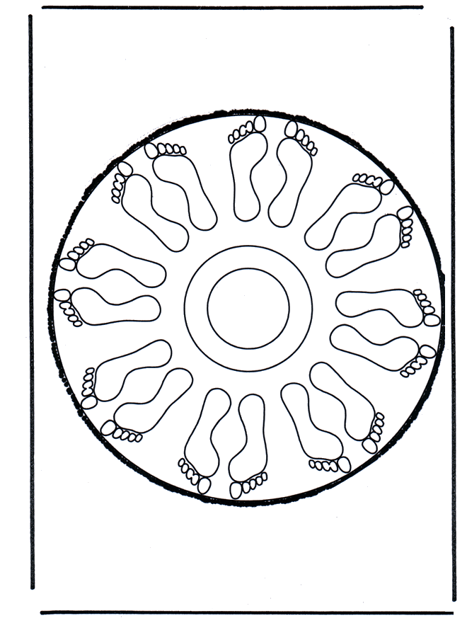 Prikkaart 54 - Prikkaart knutselen mandala