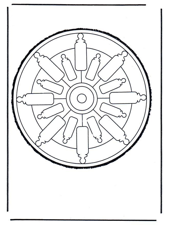 Prikkaart 55 - Prikkaart knutselen mandala