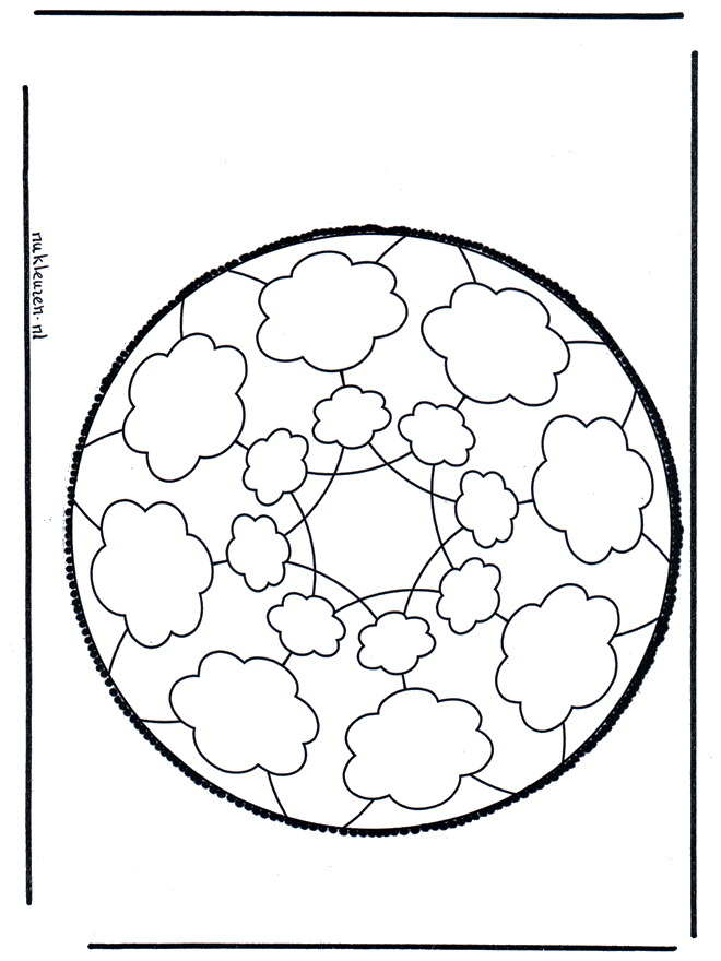 Prikkaart 56 - Prikkaart knutselen mandala