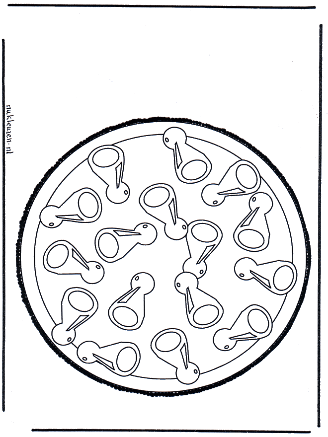 Prikkaart 57 - Prikkaart knutselen mandala