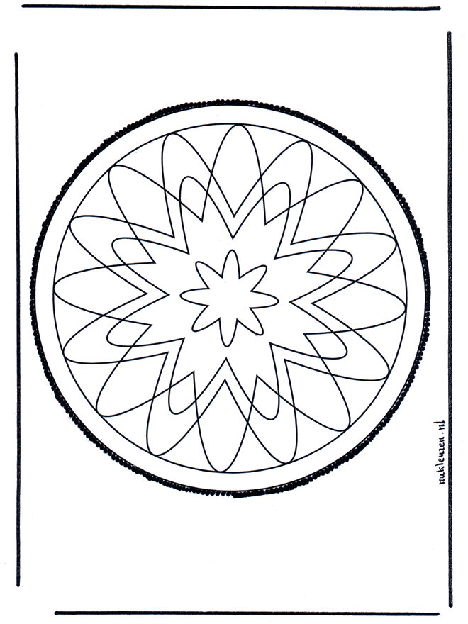 Prikkaart 58 - Prikkaart knutselen mandala