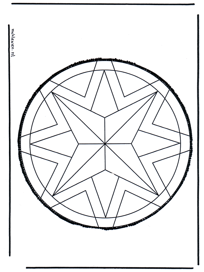 Prikkaart 59 - Prikkaart knutselen mandala