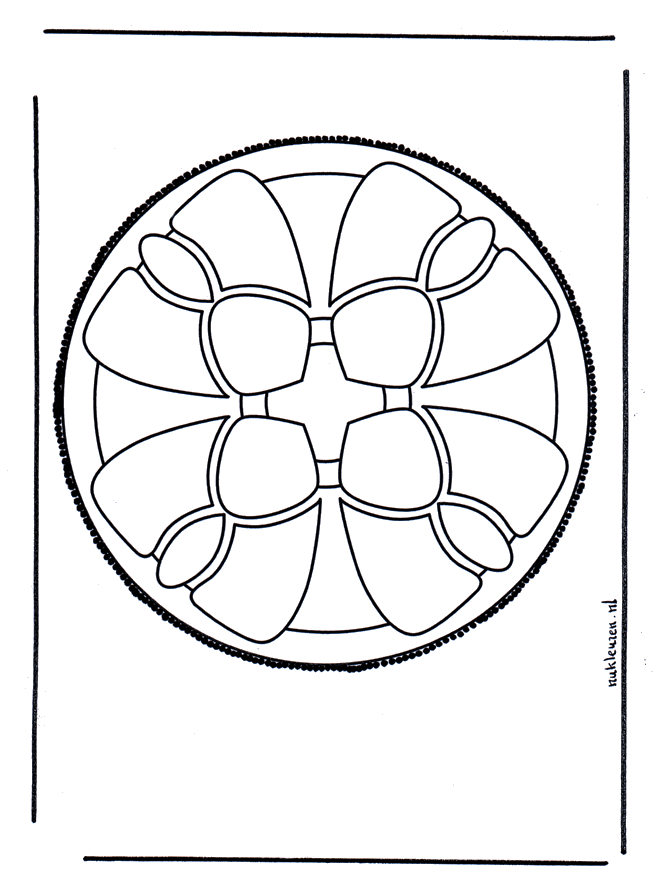 Prikkaart 6 - Prikkaart knutselen mandala