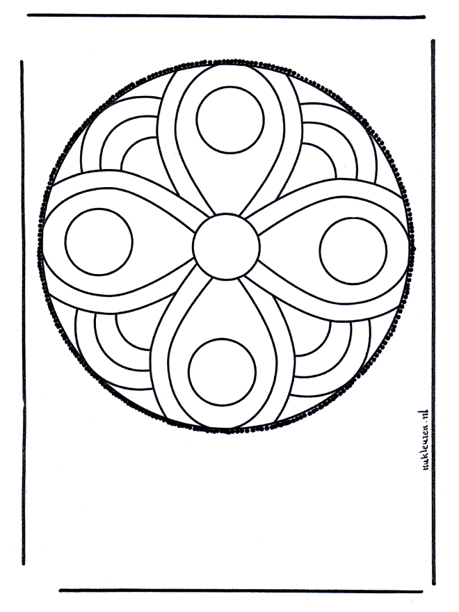 Prikkaart 7 - Prikkaart knutselen mandala