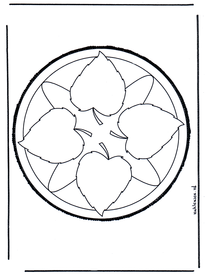 Prikkaart 8 - Prikkaart knutselen mandala