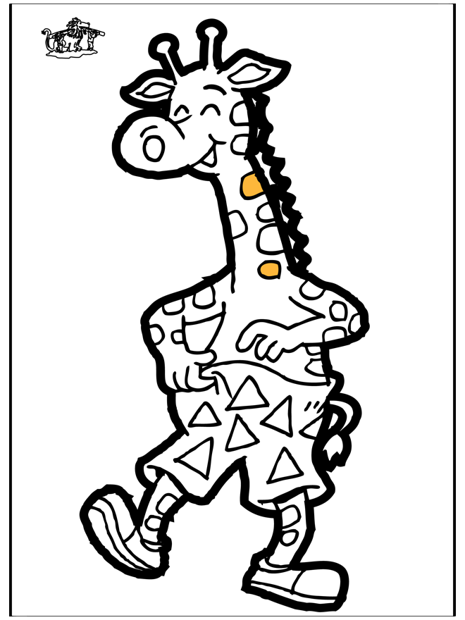 Prikkaart giraffe - Prikkaart dieren knutselen