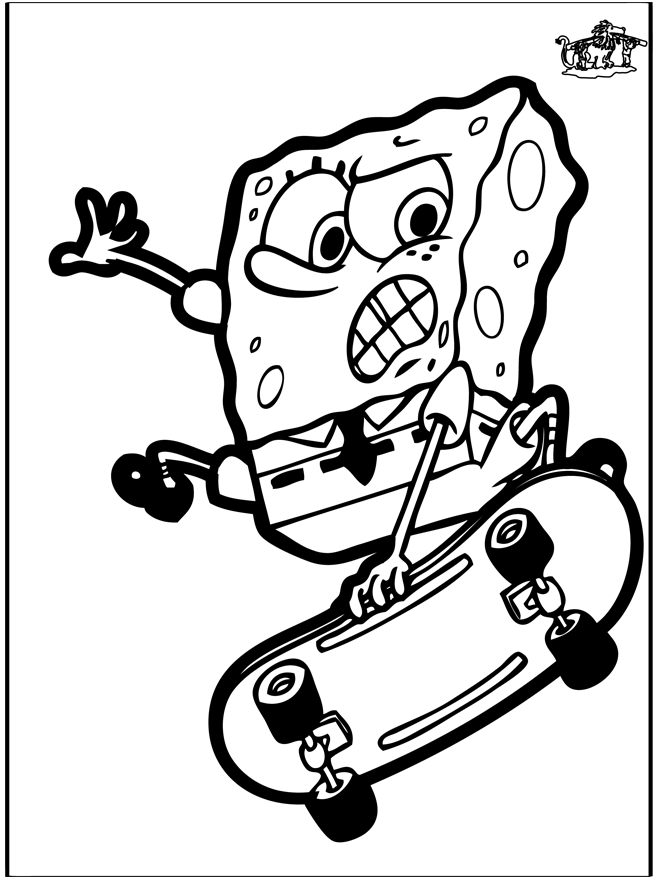 Prikkaart Spongebob - Knutselen prikkaart stripfiguur