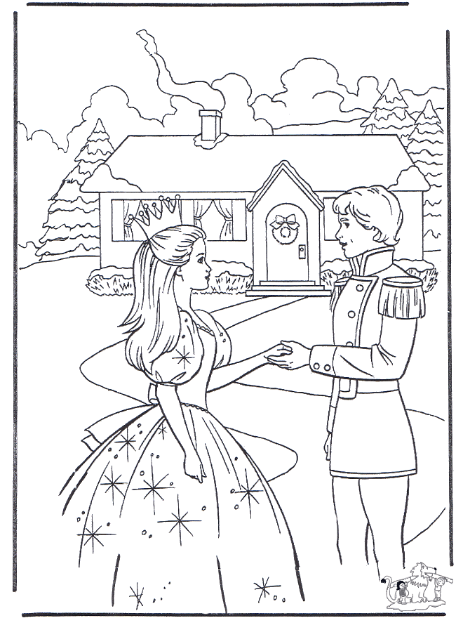 Prinses en prins 4 - Sprookjes kleurplaten