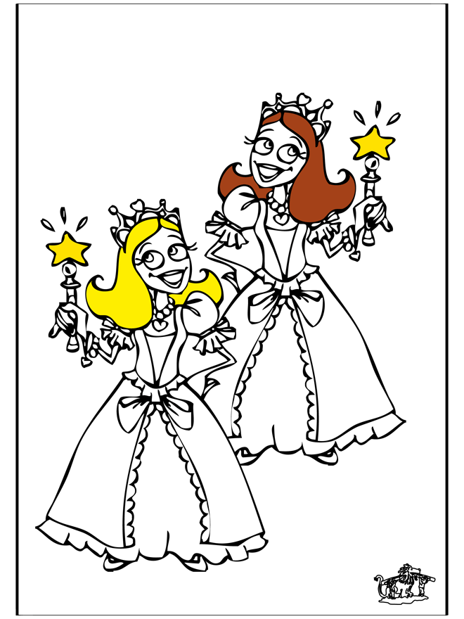 Prinsesjes 4 - Sprookjes kleurplaten